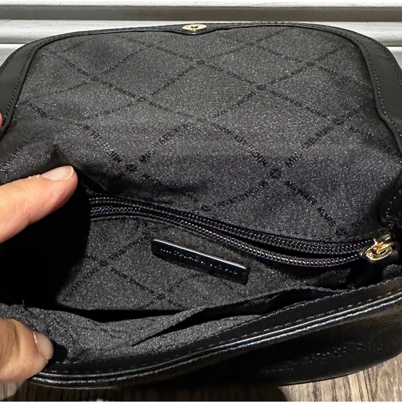 Michael Kors Black Pebbled Leather Crossbody Bag - Picture 9 of 10